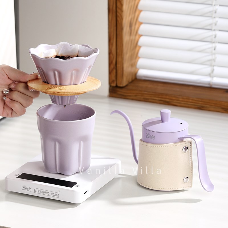 手冲咖啡壶分享壶套装家用便携陶瓷咖啡过滤杯滴漏式冲泡咖啡器具