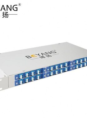 博扬 机架式24口光纤终端盒48芯通用型LC口光纤盒子 BY-LCMM-48