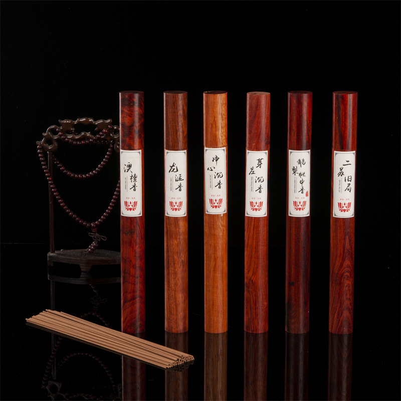 檀香沉香鹅梨帐中香二苏古风降真 10/20克装线香龙涎花梨木管筒装