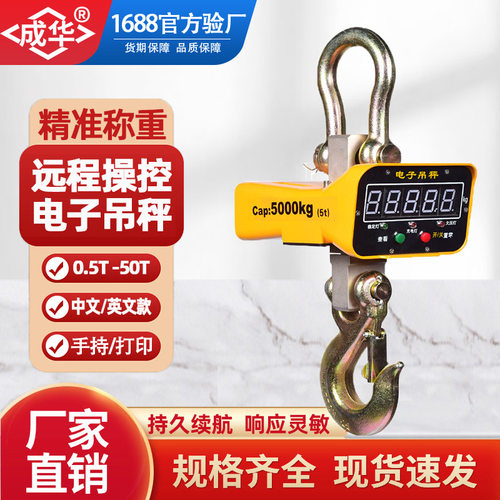 工业电子吊秤 高精度1t 2t 3t5t10t吨无线数显起重秤直视电子吊秤
