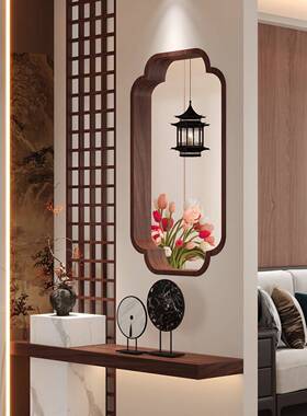 宋式茶美海格栅小轩窗复古风宋代实木棠学角室客厅入OJC户门屏风