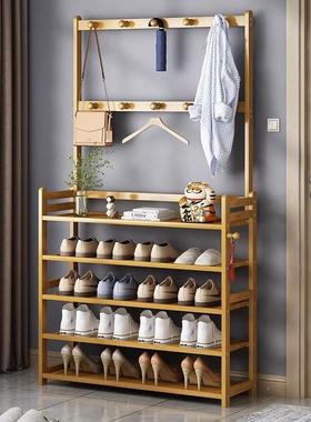 鞋挂衣架爆一体家用简易架门口款新款衣帽MUZ置物内鞋柜室好看收