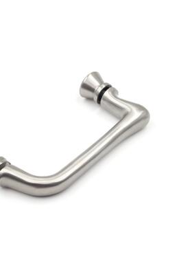 门厂家直3手04铸造精抛亮光营玻璃门圆管单双弯明HVP装拉木拉手五