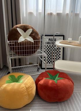 可真西红柿抱发枕坐垫客爱厅沙蒲团垫子仿北欧风68989香菇柿子厂