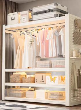 货di挂y衣帽间衣柜家用卧室组装置物架简易钢架出80081租房家用衣