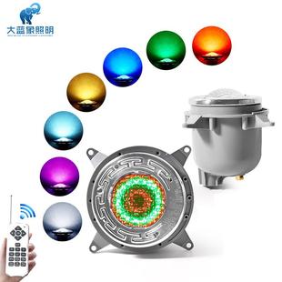 AC120v七彩无线遥 QR17AC12v 新灯品嵌入30低式 4不锈钢泳池压DLX