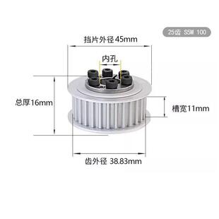 免键式胀紧套同步带轮25S5M1KIE500-102200E50F型型S5M25齿现货