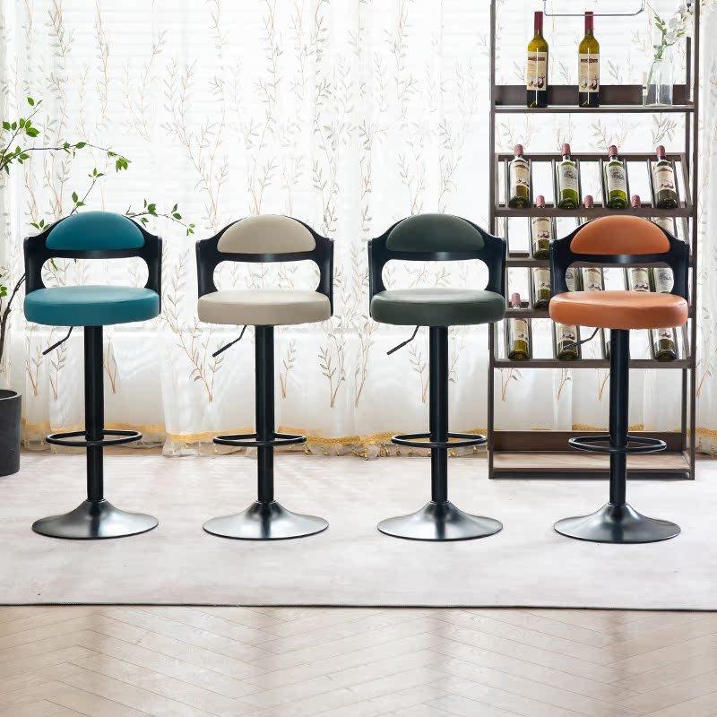 现台货吧酒1025吧椅子吧椅凳旋转降椅实木升靠背轻奢吧椅前台椅高
