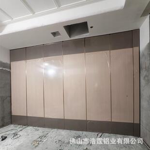 酒店活动隔断饭店包办厢公室木饰装饰内推拉叠折门屏宴会厅可风移