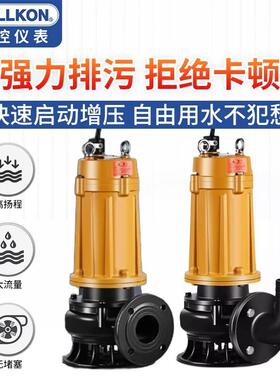 丰家控潜水泵22v高扬程用小不锈钢自吸无堵塞0排ZUX污泵380v型化