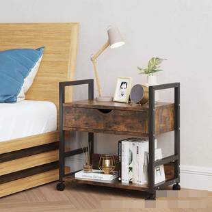 工空间桌面收纳带架0030移动打印机支柜架储物作抽屉实用车轮子文