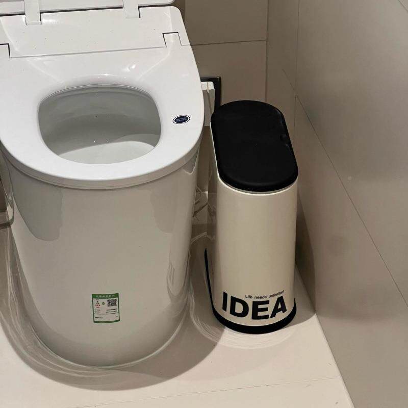 卫生间夹12345678缝垃篓桶高颜风圾厕所窄缝带值盖垃圾卧室家用大