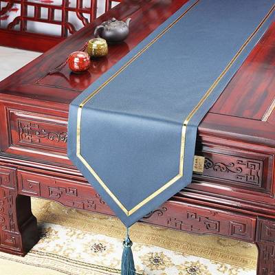 新中科布现式代简30572约桌旗茶桌布防水长条茶几餐桌布视柜盖电