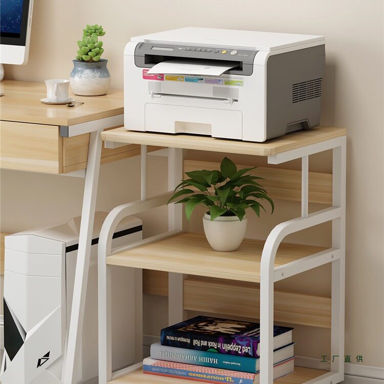 打印机架子多层置物架简约现代移动落地办公桌边家用主机箱收纳架