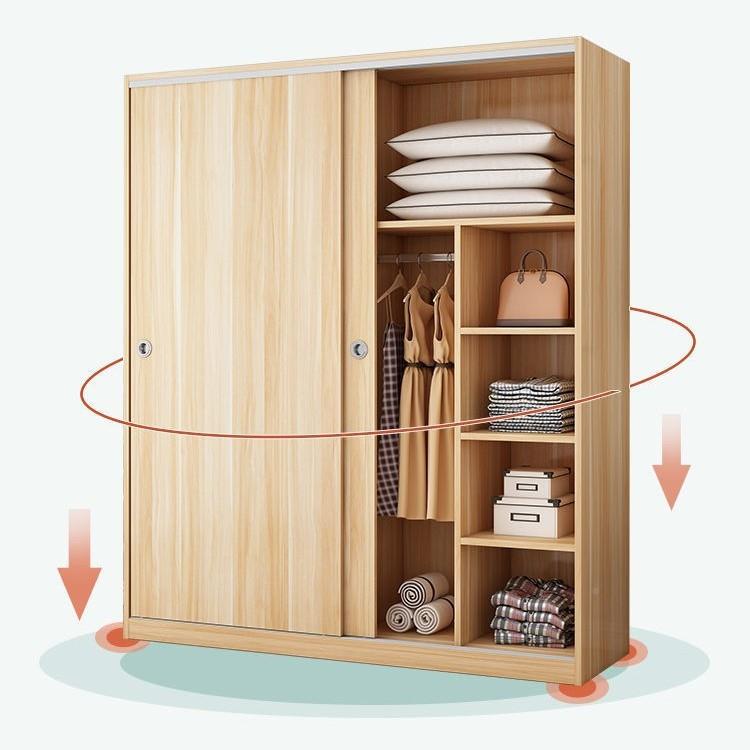 实衣柜家用卧603室木质现代简易约简推拉门柜子出租房组装收纳衣