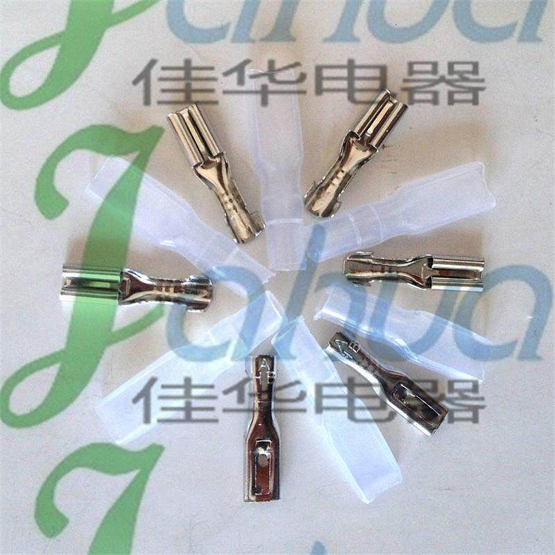 D62J2-D2.8插簧冷接线端DJ622-D2子汽车插压簧长16mm0.75平方