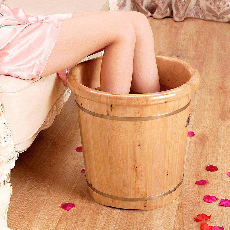 泡脚桶过小腿家木桶实木足洗脚盆带盖盆浴桶厂家直供用加厚加深足