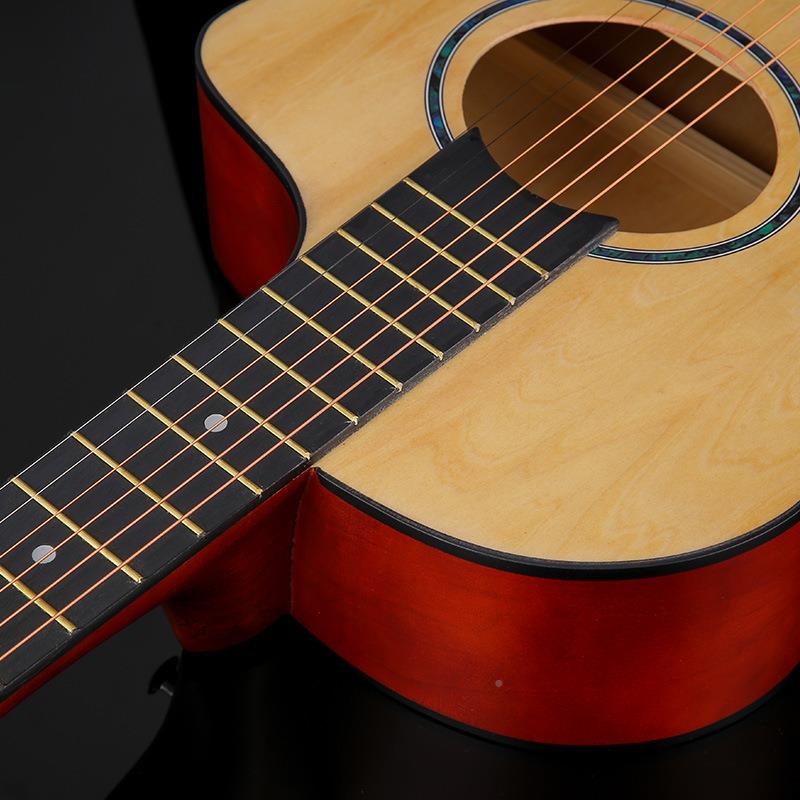 民谣吉他厂家直38寸JF桶入门新手练习t全椴木亮吉他g光u销QD-H38J