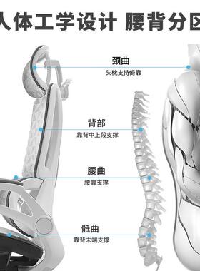 人体工学舒适升降护两用可老板椅网布脚踏午带LBY-010睡办公腰椅