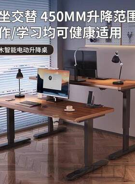 升降木工店作台智能电脑降RYL桌酒家用办公桌书桌可升实桌子全自