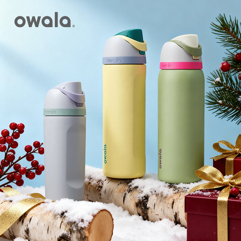 【官旗认证 重磅上新】OWALAFreesip保温冷吸管不锈钢水杯大容量