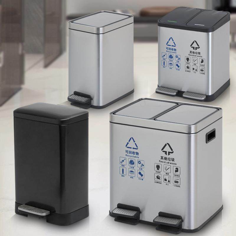 不锈钢脚踏桶垃圾桶夹缝垃圾筒家用缓降卫生间废纸桶分类垃圾,家庭/个人清洁工具,垃圾桶,淘宝优惠券,粉丝福利购,淘宝优惠卷