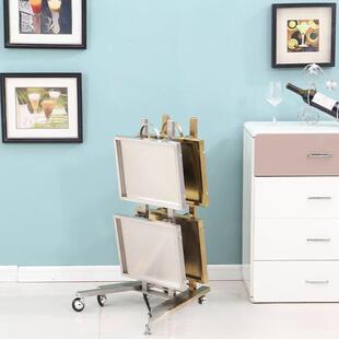 不锈钢理发染车工具车工具美叠540发车烫剪发手推车推折理发店