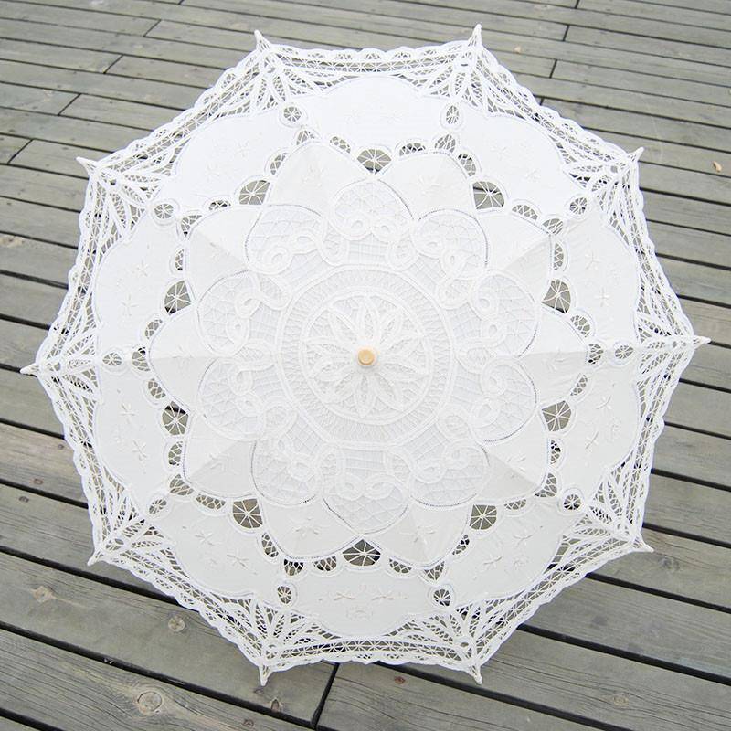 工艺蕾丝花边伞演意仿古吊装伞棉布装新娘表道具创伞摄QXR影饰伞