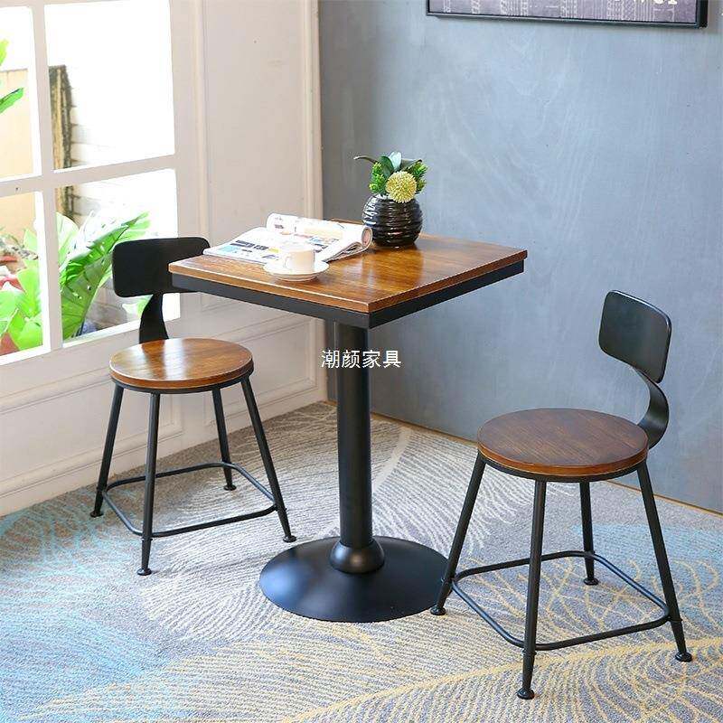 复古脚铁艺台吧椅酒吧吧椅高实木无品牌/桌椅凳高脚吧台凳小圆桌