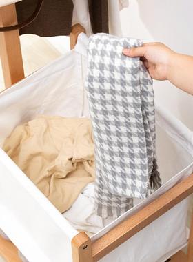 7衣帽10635架实木架落地服玄关卧室带脏衣篓床边放衣衣架子小户T