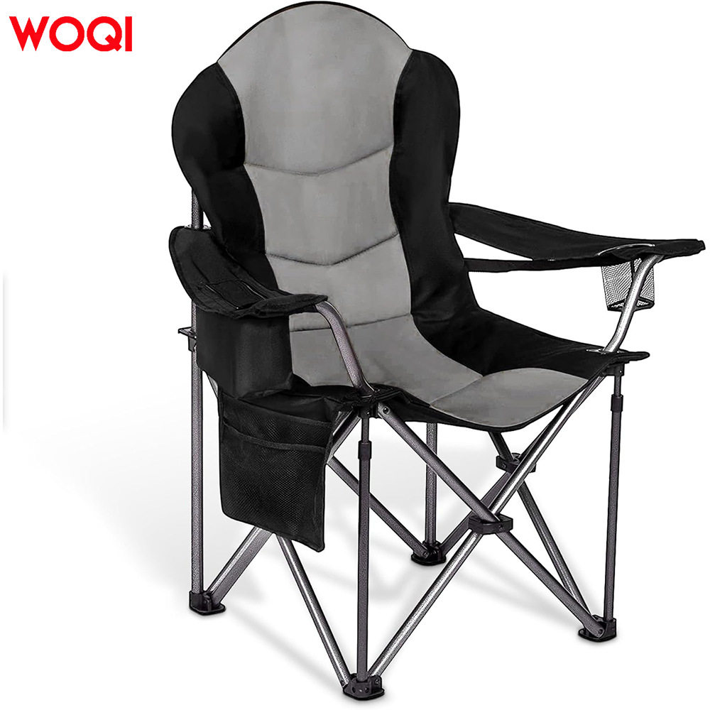 WOQI户外野营超大软垫,带腰部背部支撑冰袋折叠椅