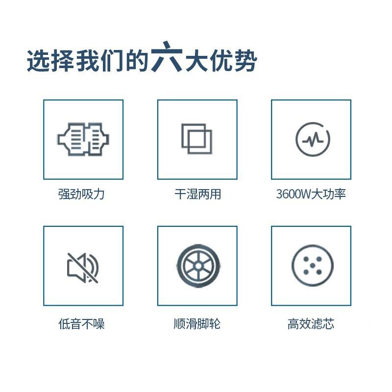 鼎洁盛世工业6吸尘器干RYF两用大功率大吸间力车粉湿尘吸尘器DJ38