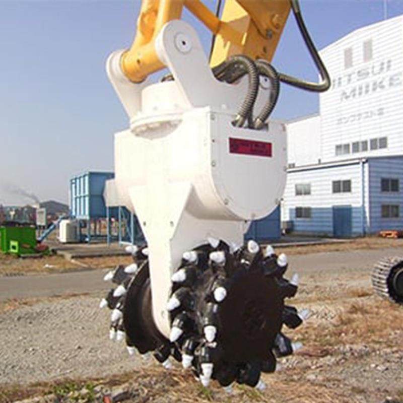 挖掘机改装铣挖铣机圆开沟横向HYX纵盘向挖头隧道掘进机路面铣刨