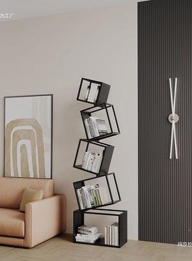 角立式创意异网27291形红书架落地置物架客厅铁艺现角转落书柜代