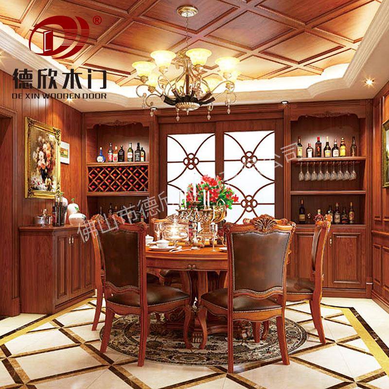 厂家酒设计整体柜餐厅中现代易家用实木酒柜式实木OTA简家具全屋