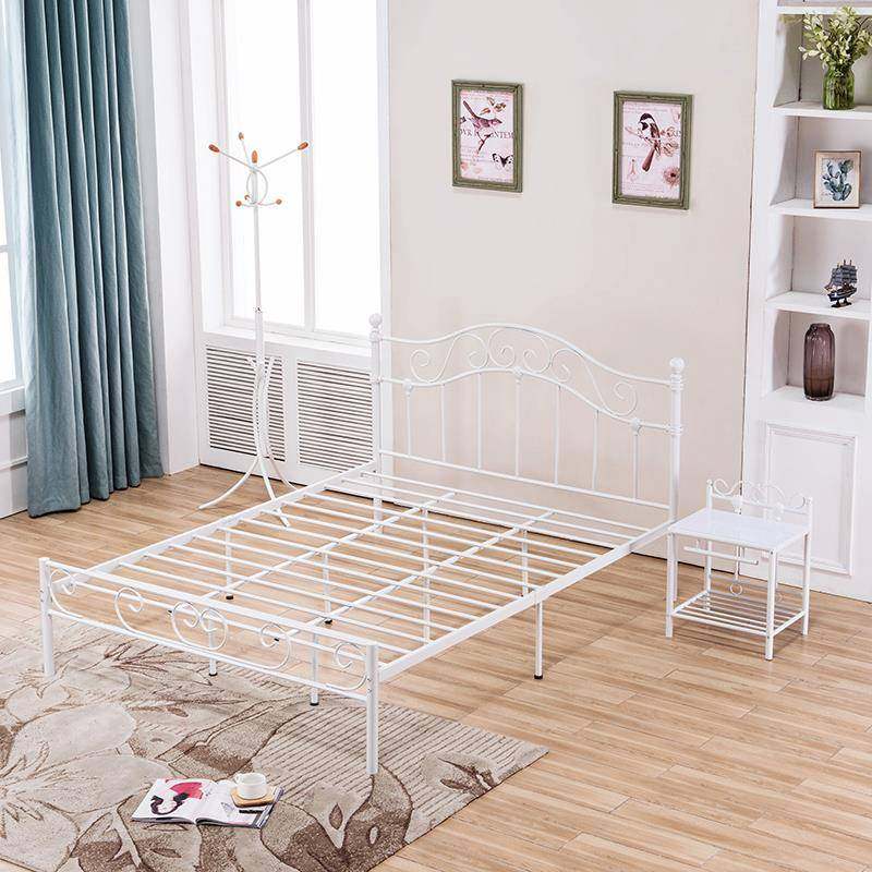 9欧式铁GUA艺床双人田园风1.5米公主床U床单人床出铁租房儿童铁架