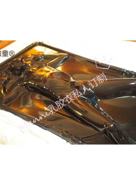 M胶真空床a用nni乳胶衣乳胶睡袋窒息单人使Latex束缚柯咖童床缚自