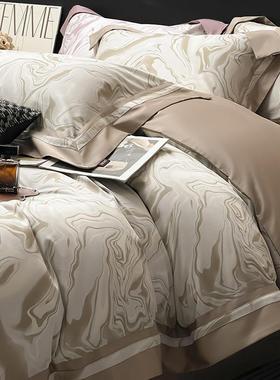 高端A夹类40全支贡缎长绒棉四件套ANF新疆纯棉床单被套棉棉床盖床