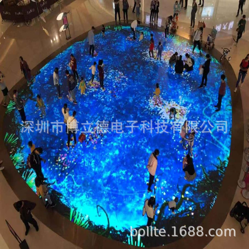 安装感应发光地砖设备户外互动装置互动感应LED地屏