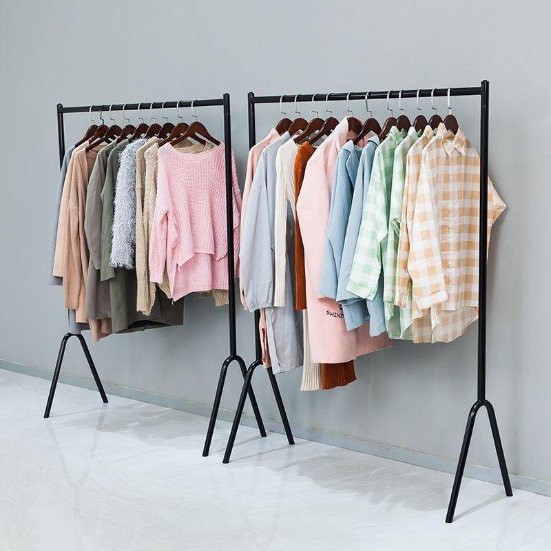 双杆落架挂地衣家用晾衣杆卧内PEB折叠衣室帽架简易阳台收纳凉晒