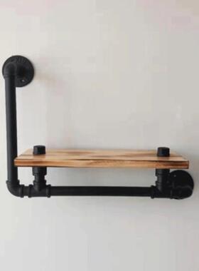 架复古壁挂架美式工业风水管墙浴62884室毛巾上装饰书置架物架