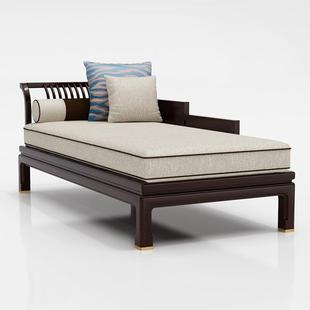 中式 005贵妃榻实单木人胡桃发木美人榻贵妃 新贵妃沙躺椅乌金木GF