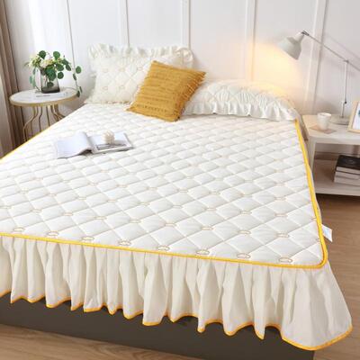 件维A类大豆款纤夹棉床笠带裙边53025单加厚床裙床罩床垫保护套罩