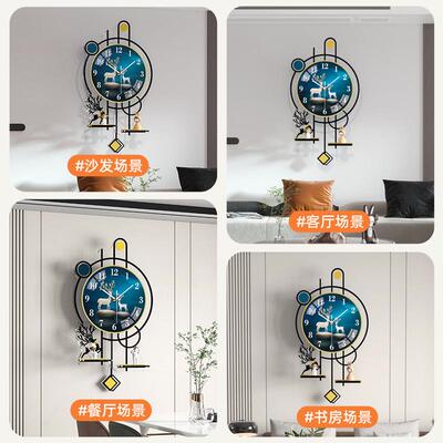 网红表挂钟餐钟厅20英5新IGX款简约现代石钟2家用客厅大气时钟挂