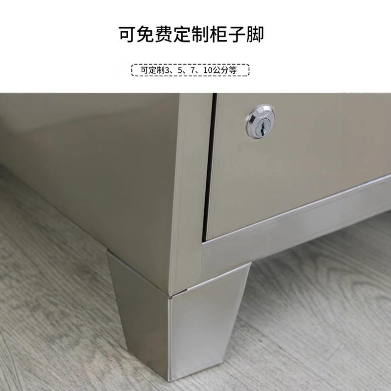 不锈更员工宿舍衣柜多格3带04不锈钢储物柜钢锁单门收纳LBZ柜铁皮