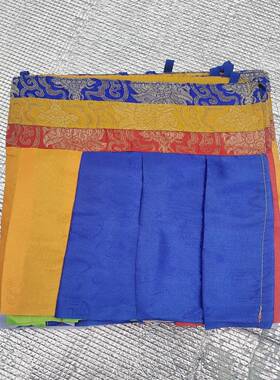 藏式布艺八宝吉图墙案藏帷幔围裙墙祥围五彩普玛围绣品90359刺绣