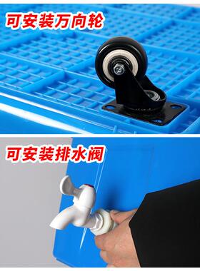 中间卡白色装加厚料周转箱服制衣车流塑水线LPK用400升500L超大容