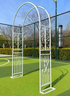 铁艺拱欧式爬藤门架花户外装饰花园月季花支架76803庭院菜植物架