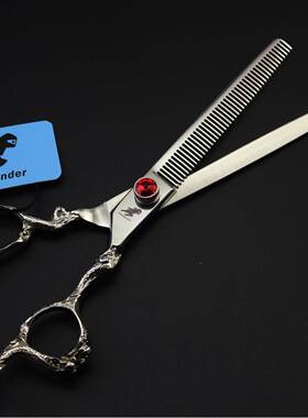 58070寸高龙柄宝石平剪档牙剪鱼骨剪美.发剪宠物剪