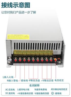 20转12V源224V36V48V开关S-12V-33电800W100V0W1500W灯带直流大功